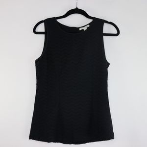 Banana Republic Black Back Zip Pattern Sleeveless Top - 6 - NWT
